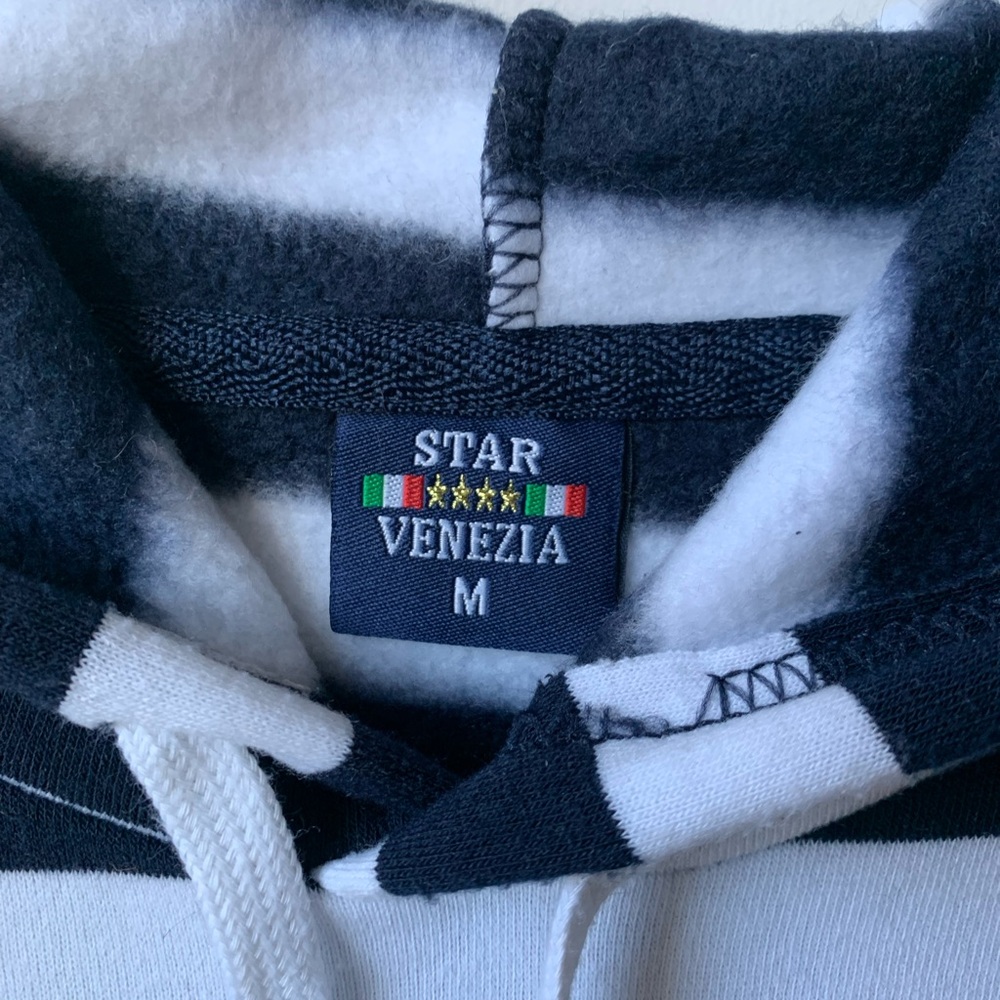 Striped Black and White Hoodie - Picture 3 of 4
